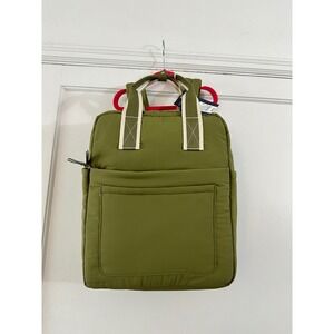 Universal Thread Backpack Green Nylon Top Handle Adjustable Straps